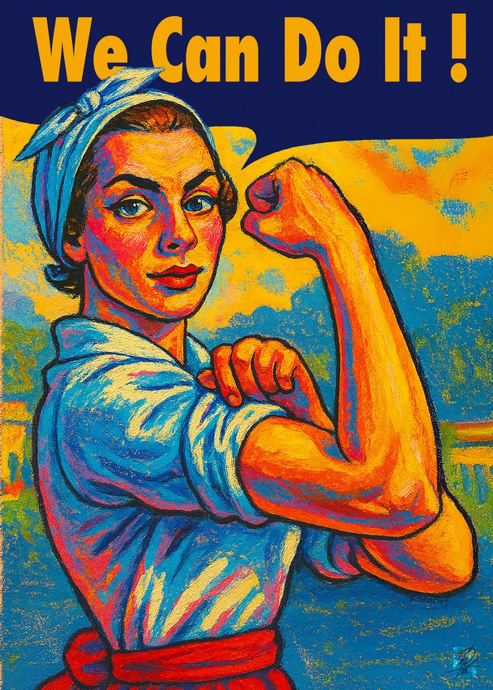 Strong Woman Power Pose by Osvaldo Russo
