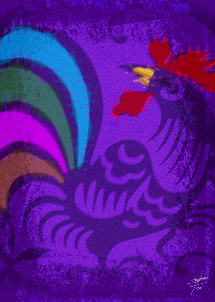 Vibrant Rooster by Osvaldo Russo