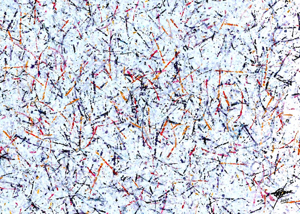 Vibrant Scattered Lines by Osvaldo Russo