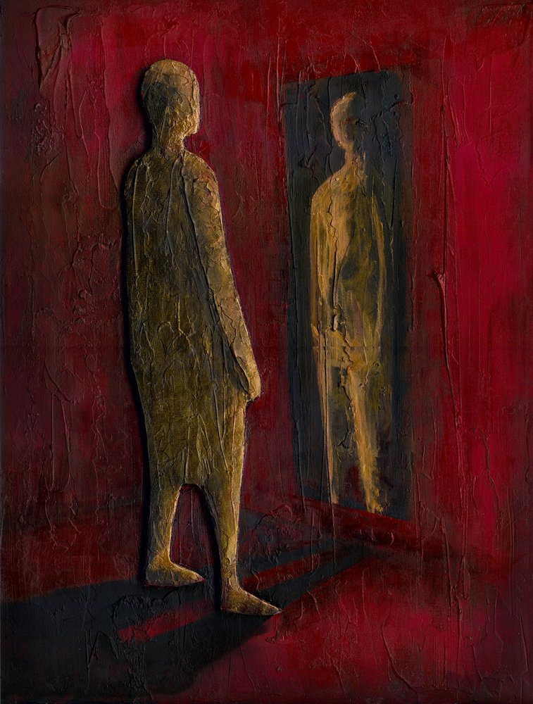 Golden Figure Reflecting by Paul Dunkerley