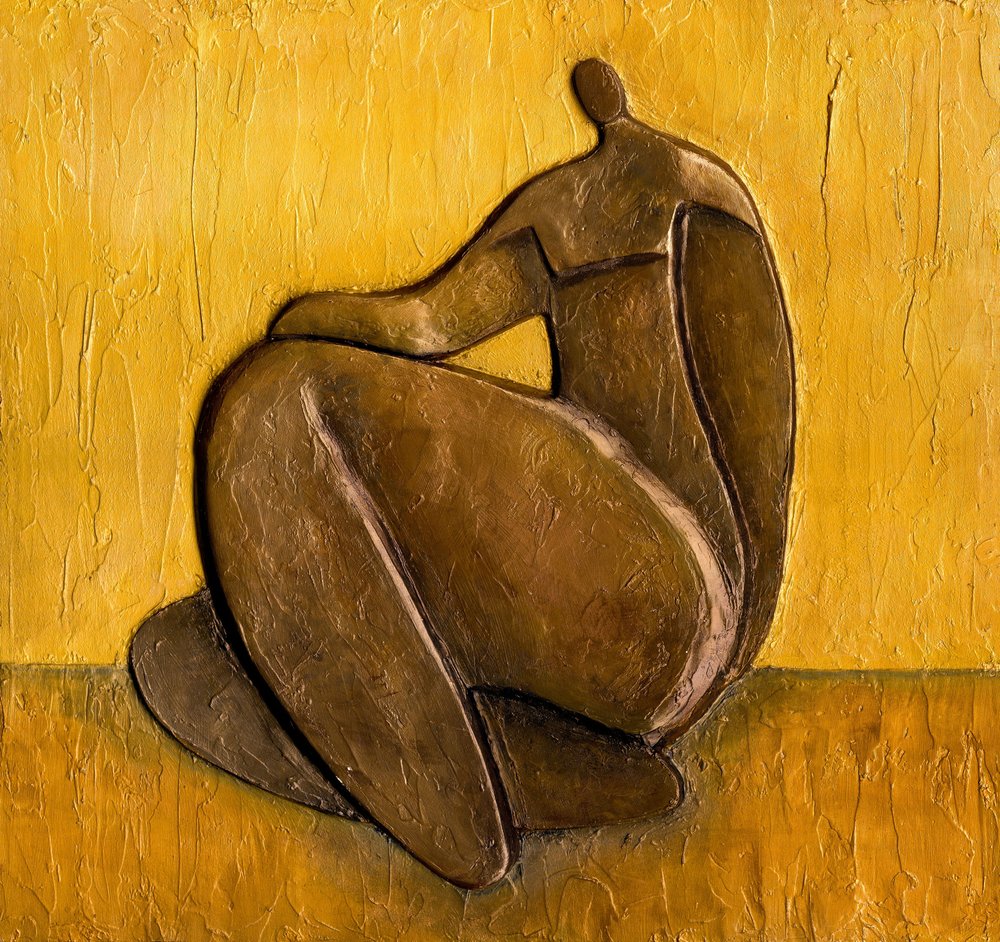 Golden Textured Figure by Paul Dunkerley