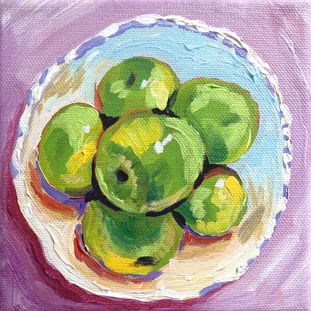 Green Apples Still Life by Pauline Wegman | Key and Sea Creative