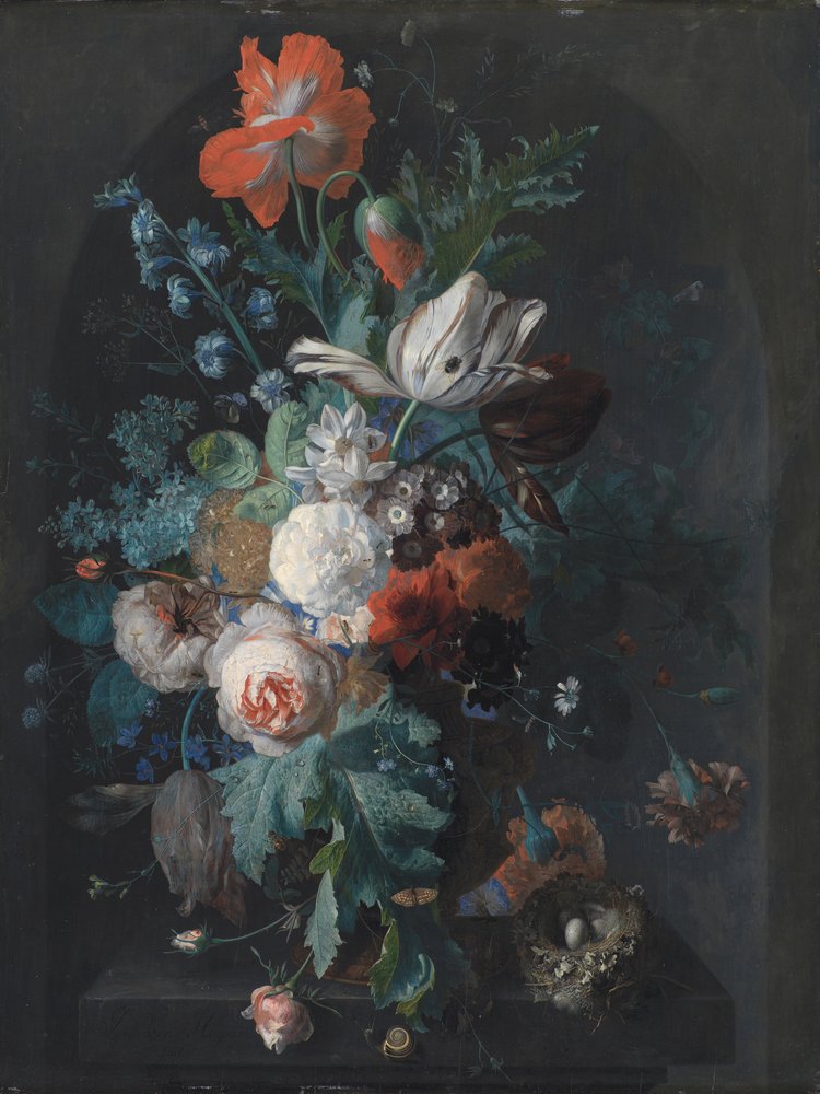 Vase With Flowers by Pictufy