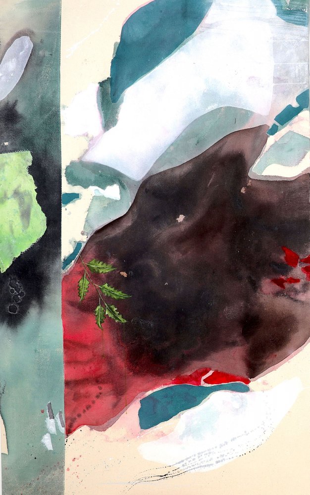 Organic Abstract Leaves by Poonam Choudhary