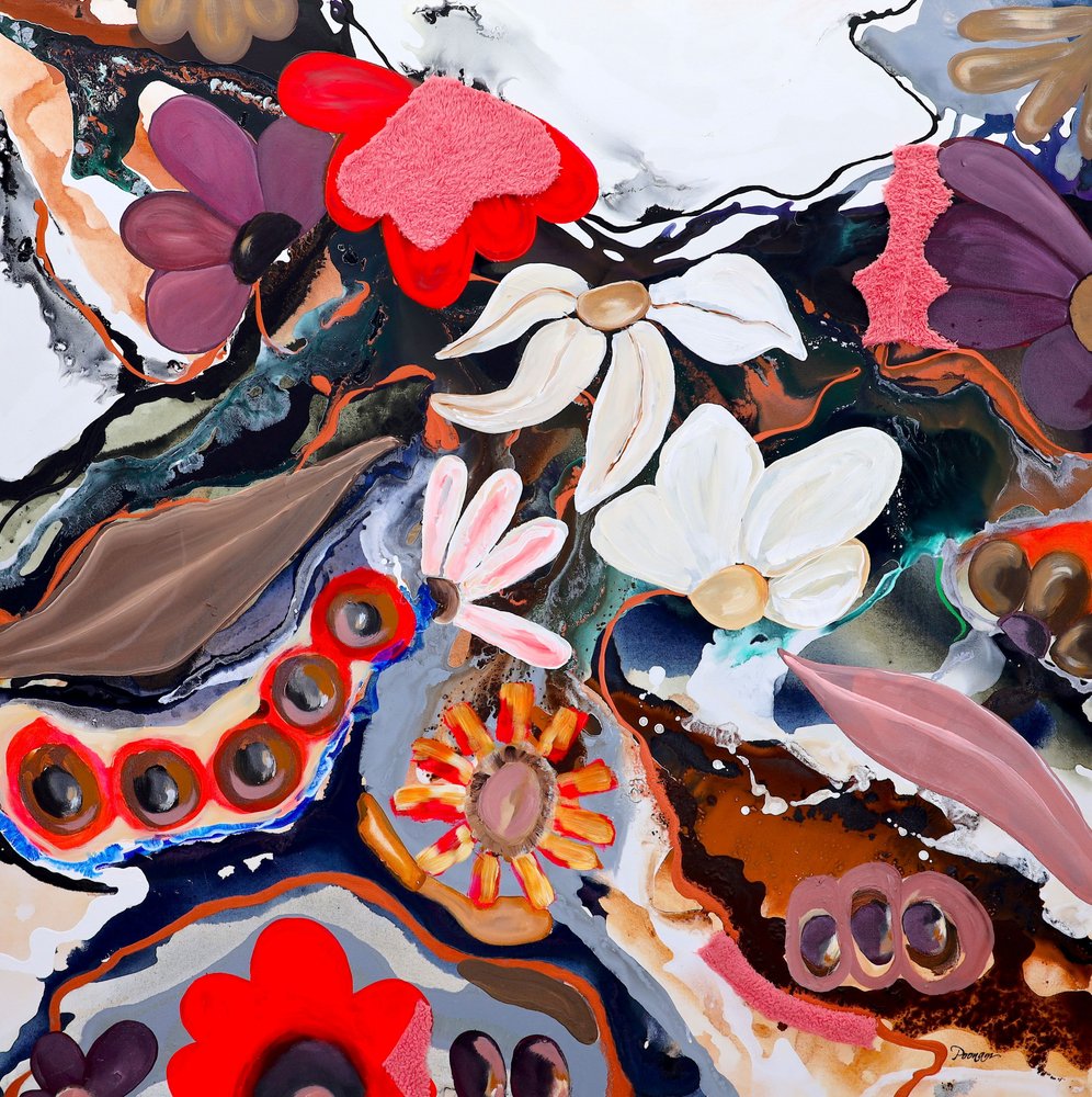 Vibrant Abstract Garden by Poonam Choudhary
