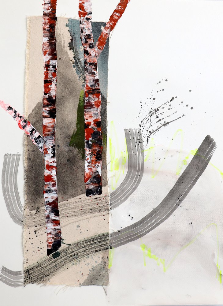 Vibrant Birch Forest by Poonam Choudhary