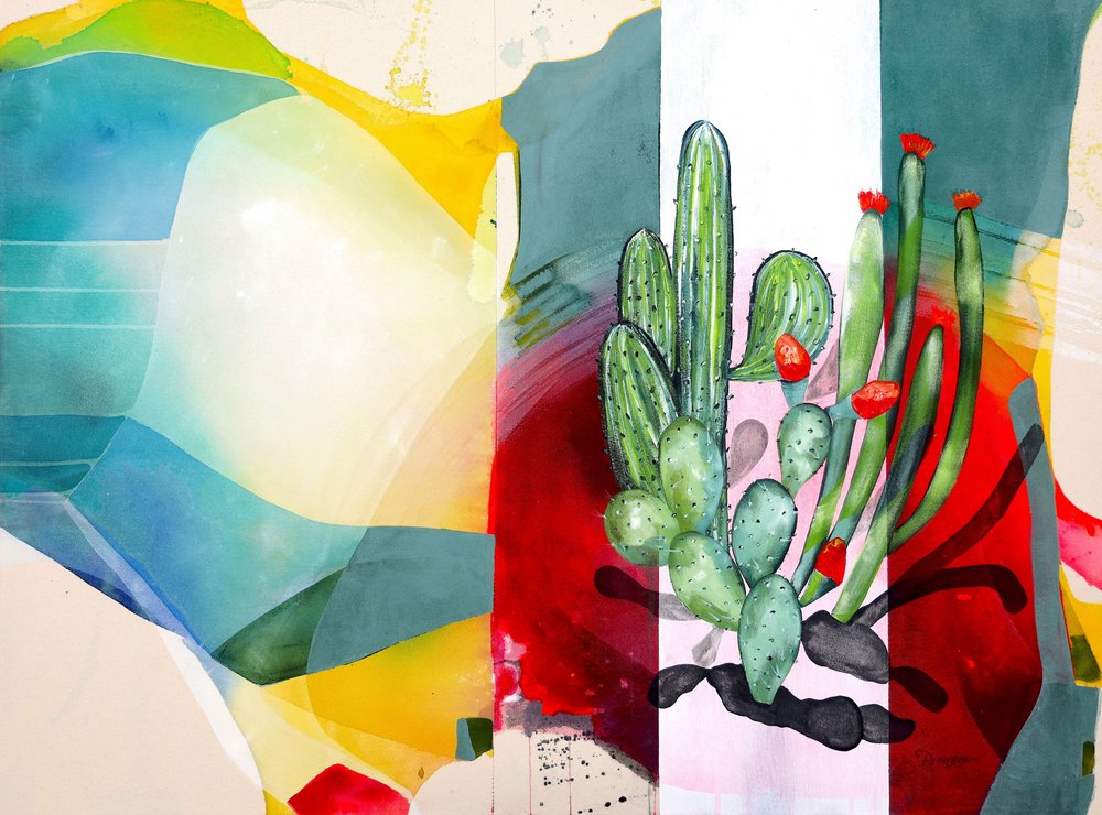 Vibrant Desert Cacti by Poonam Choudhary