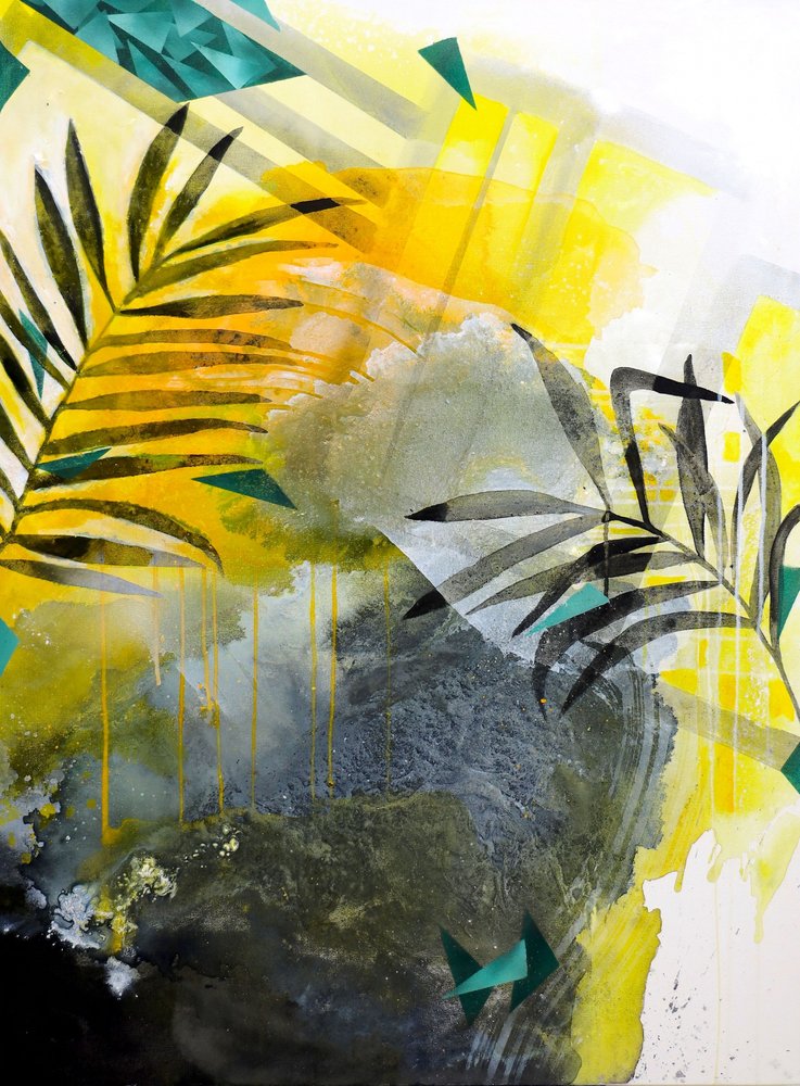 Vibrant Tropical Abstract by Poonam Choudhary