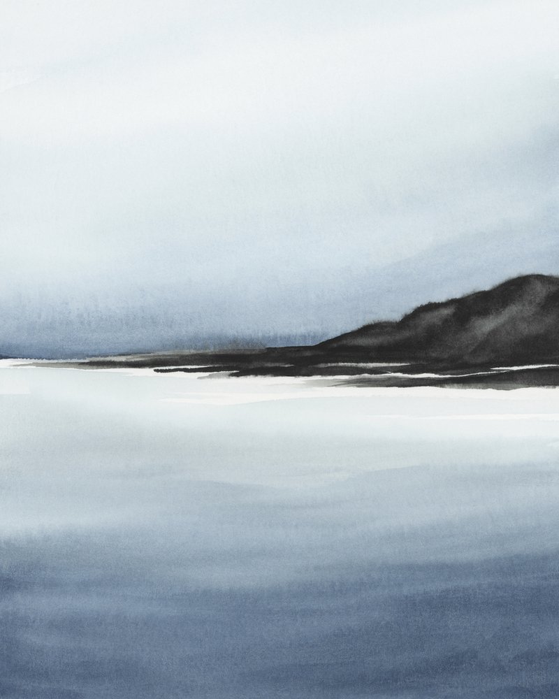 Misty Coastal Landscape by Rachel Elise