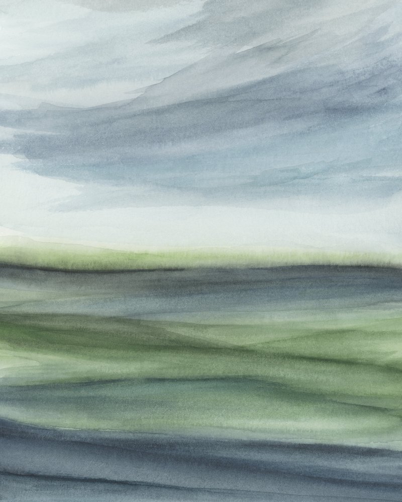 Misty Horizon Landscape by Rachel Elise