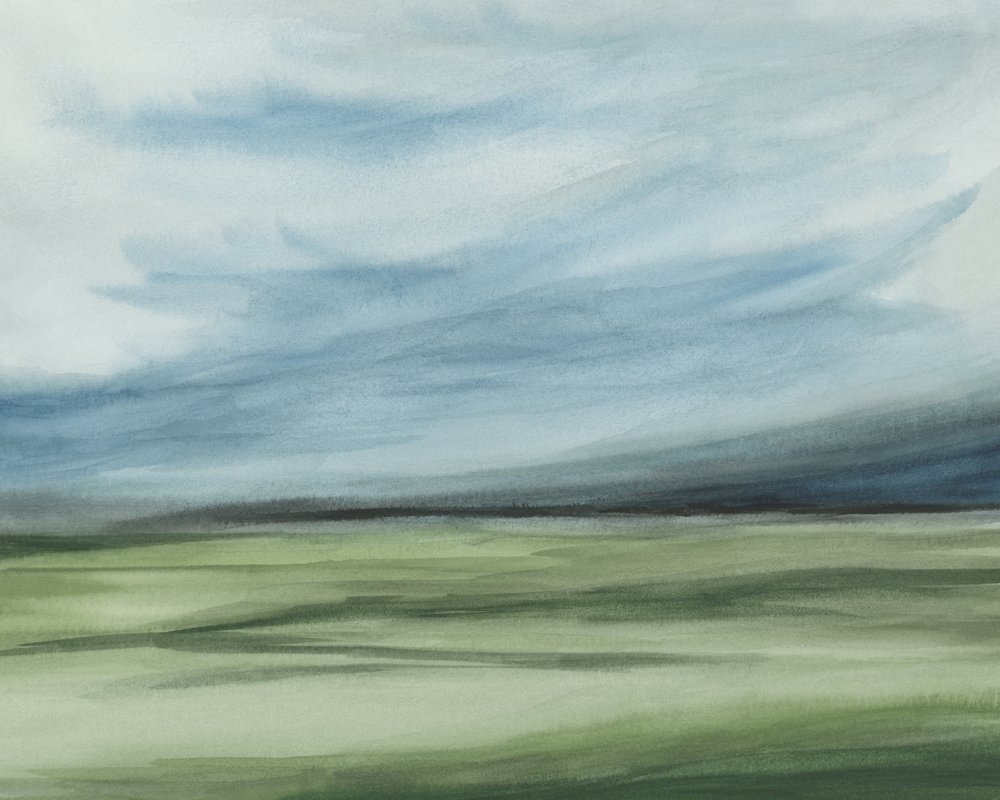 Serene Abstract Horizon by Rachel Elise