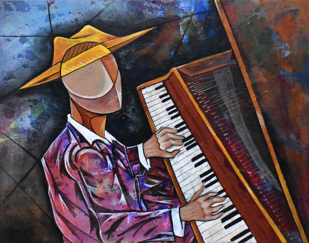 Cubist Piano Man by Ricardo Maya