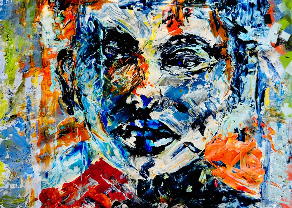 Vibrant Abstract Portrait by Robert Thirtle