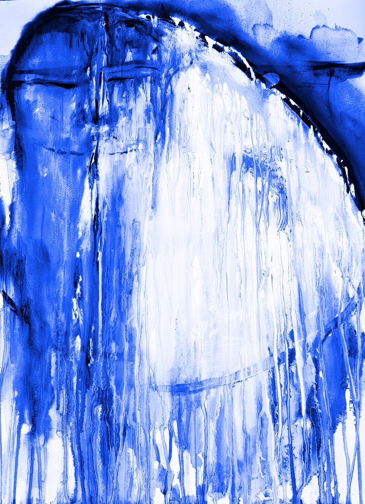 Flowing Blue Abstract by RodMacIver
