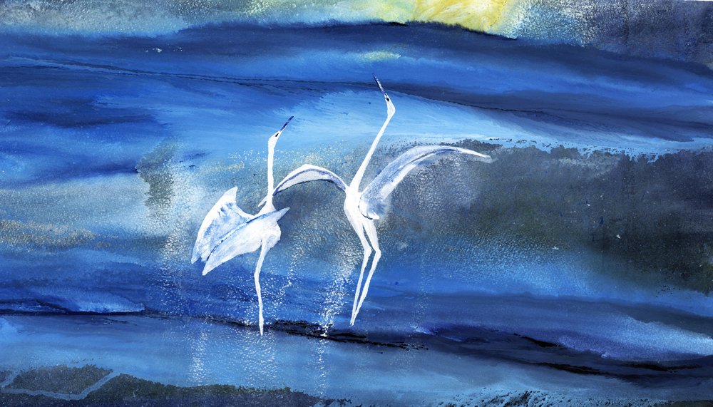 Graceful Egret Dance by RodMacIver