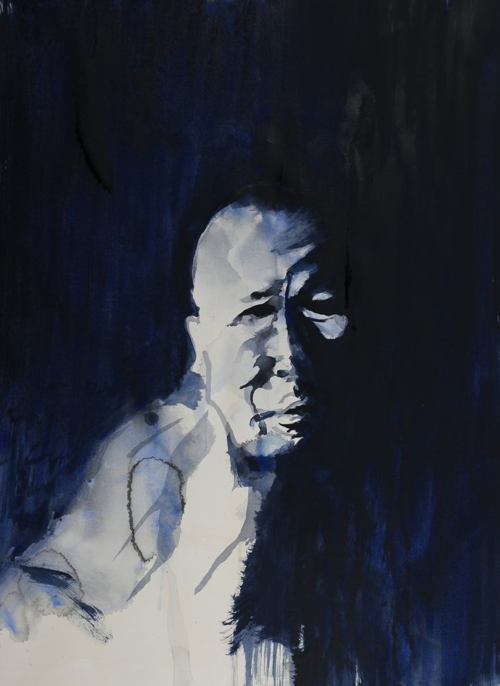 Man In Blue Shadow by RodMacIver