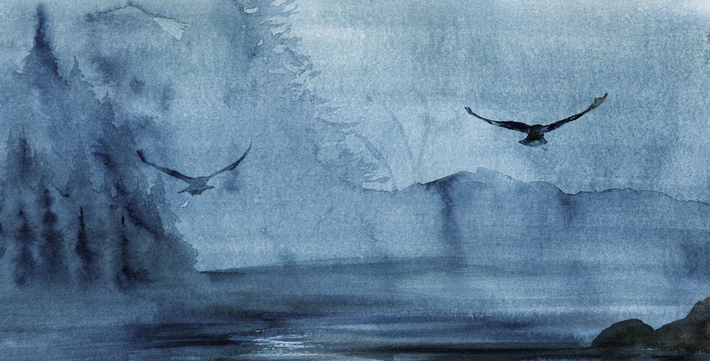 Misty Lake Flight by RodMacIver