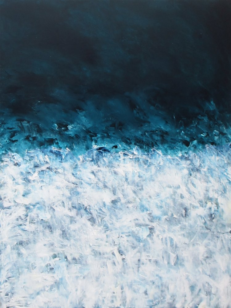 Crashing Ocean Blues by Ron Halfant