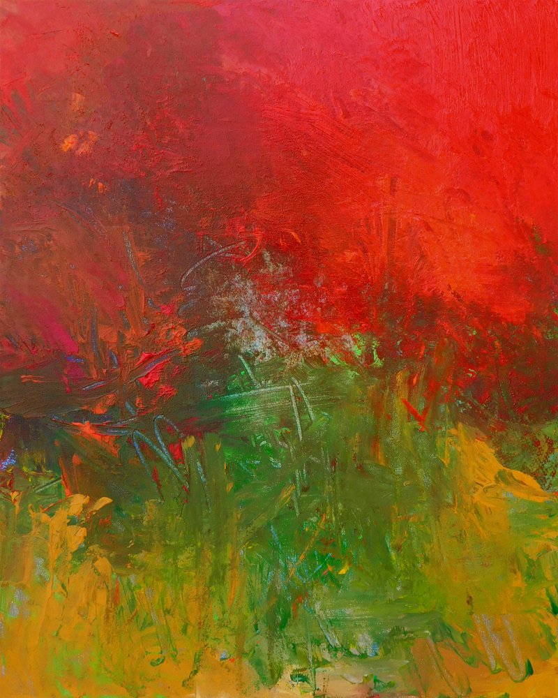 Vibrant Abstract Landscape by Ron Halfant