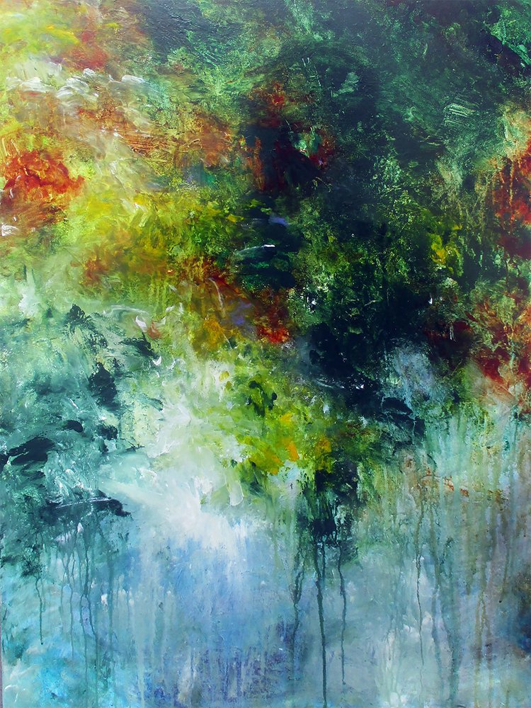 Vibrant Forest Flow by Ron Halfant