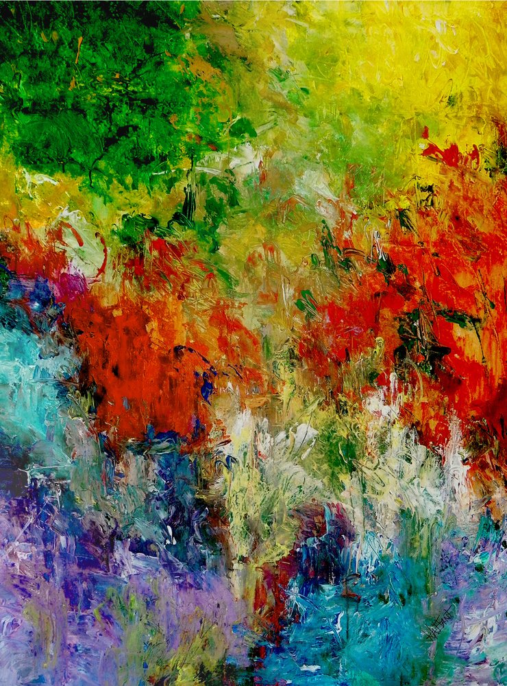 Vibrant Paint Strokes by Ron Halfant