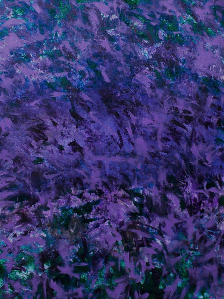 Vibrant Purple Strokes by Ron Halfant