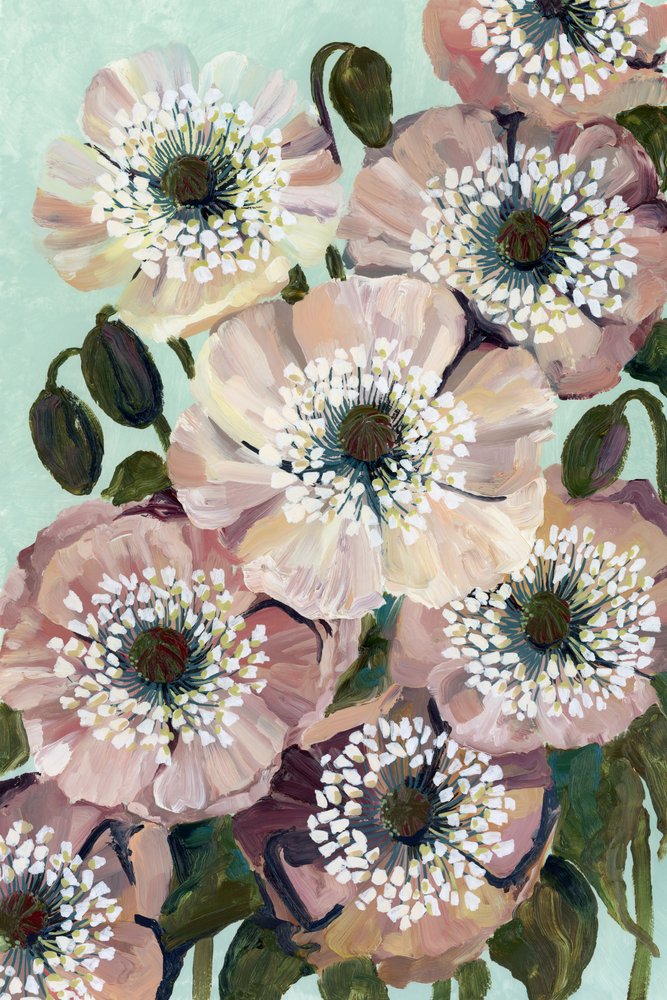 Blush Pink Poppies by Rosana Laiz Blursbyai