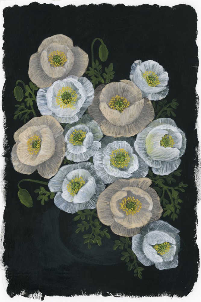 Elegant Poppy Blooms by Rosana Laiz Blursbyai