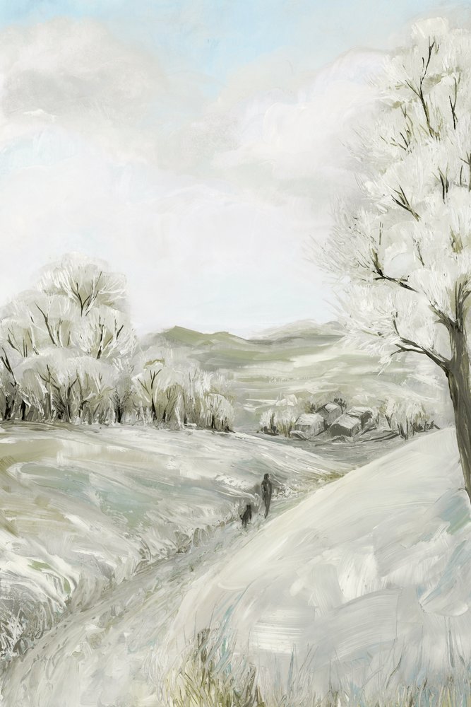 Snowy Winter Stroll by Rosana Laiz Blursbyai