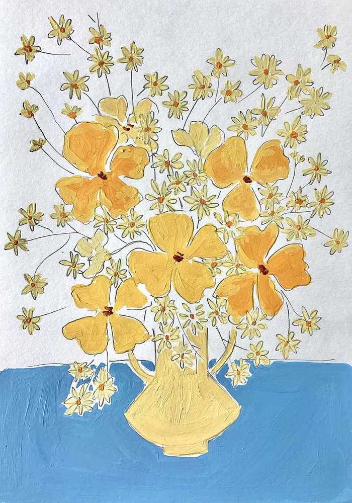 Bright Yellow Still Life by Rushati Chowdhury