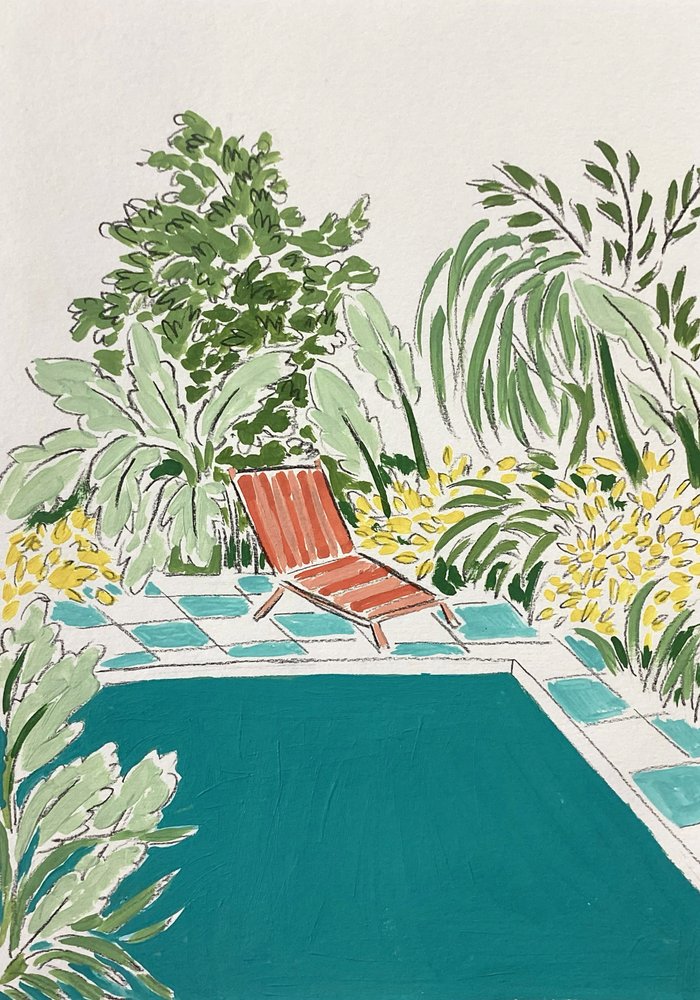 Relaxing Poolside Garden by Rushati Chowdhury
