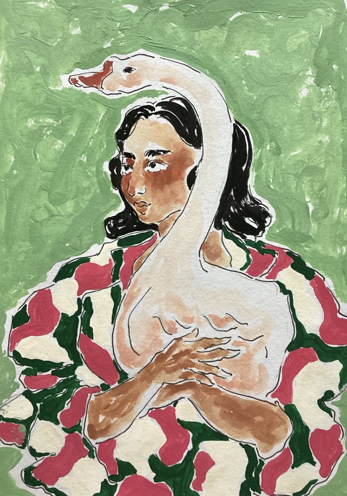 Woman and Goose by Rushati Chowdhury