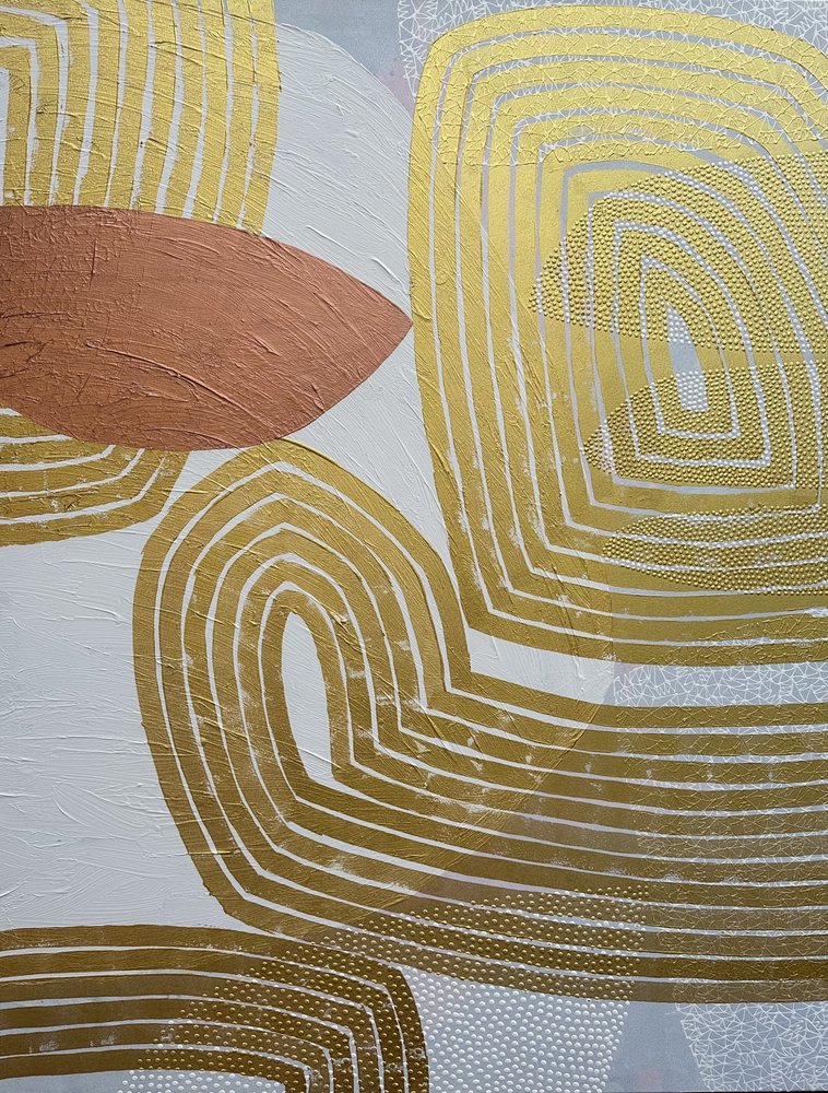 Golden Abstract Curves by SAN STARLING