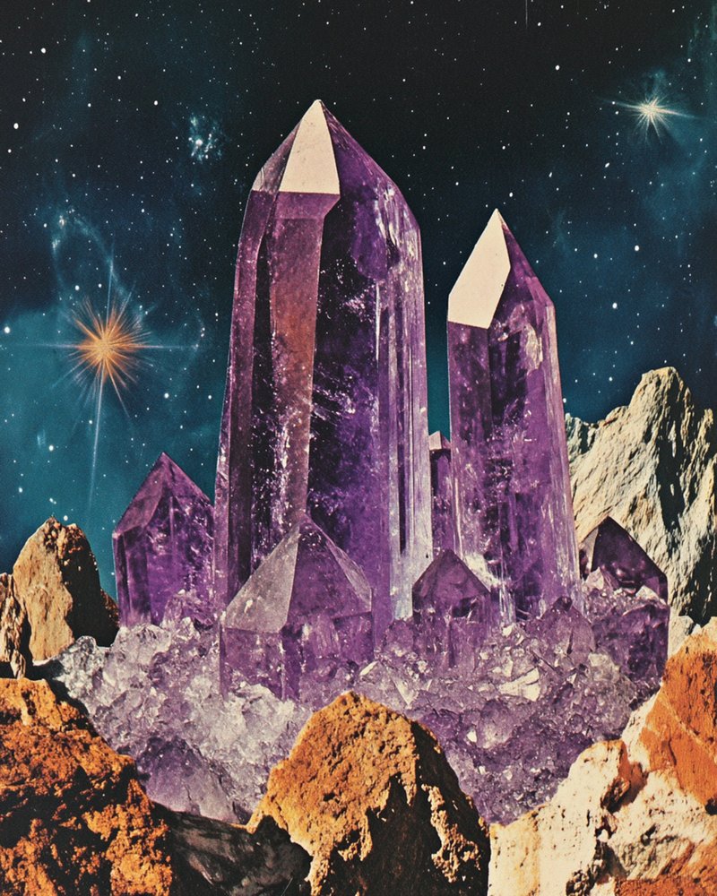 Amethyst Cosmic Landscape by Samantha Hearn
