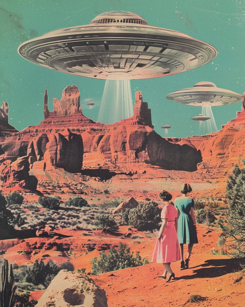 Desert UFO Invasion by Samantha Hearn