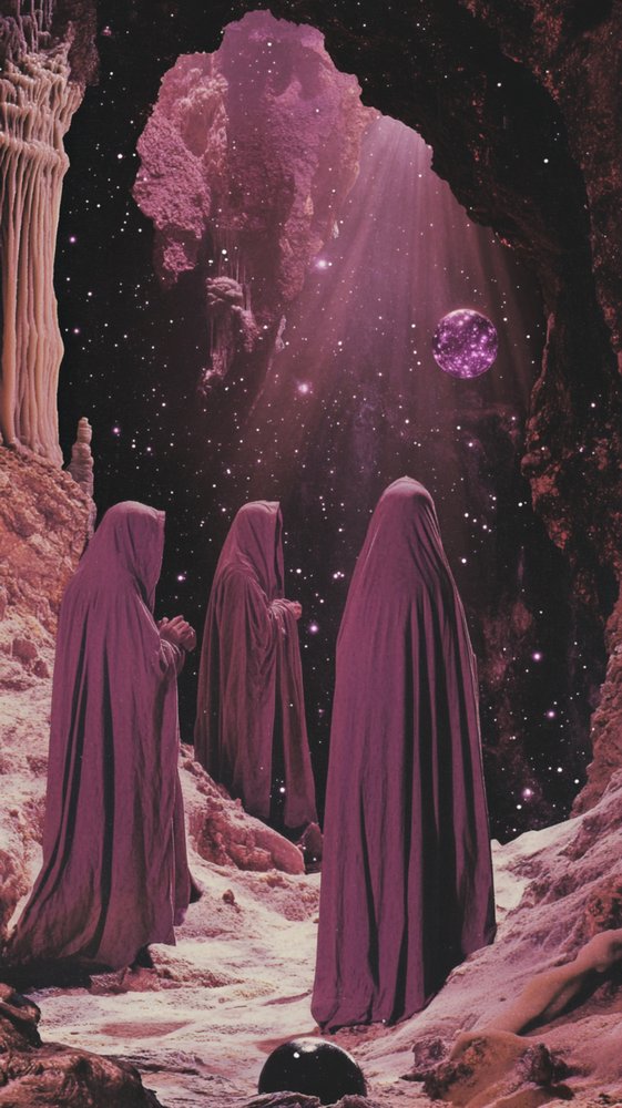 Mystical Cave Purple Planet by Samantha Hearn