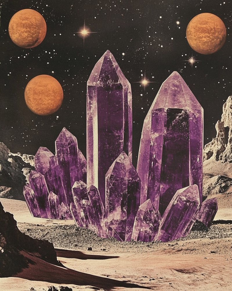 Purple Crystal Planet by Samantha Hearn