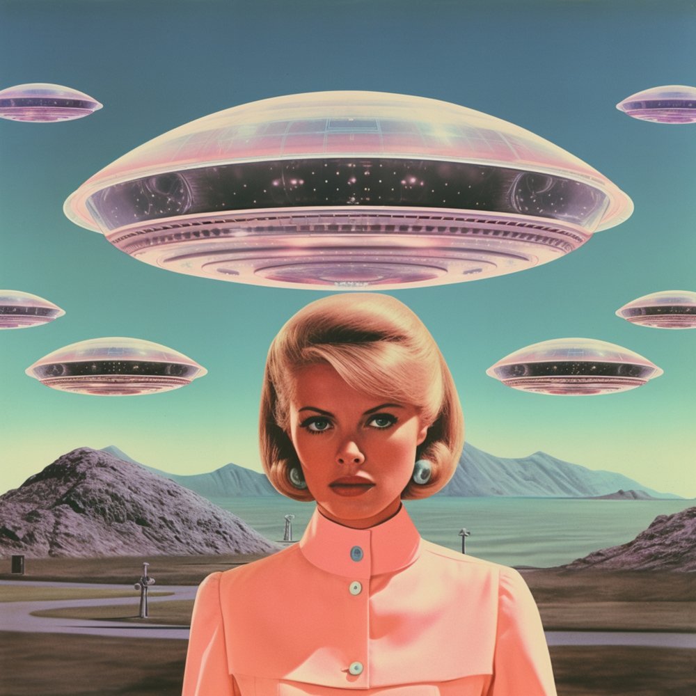 Retro Alien Encounter by Samantha Hearn