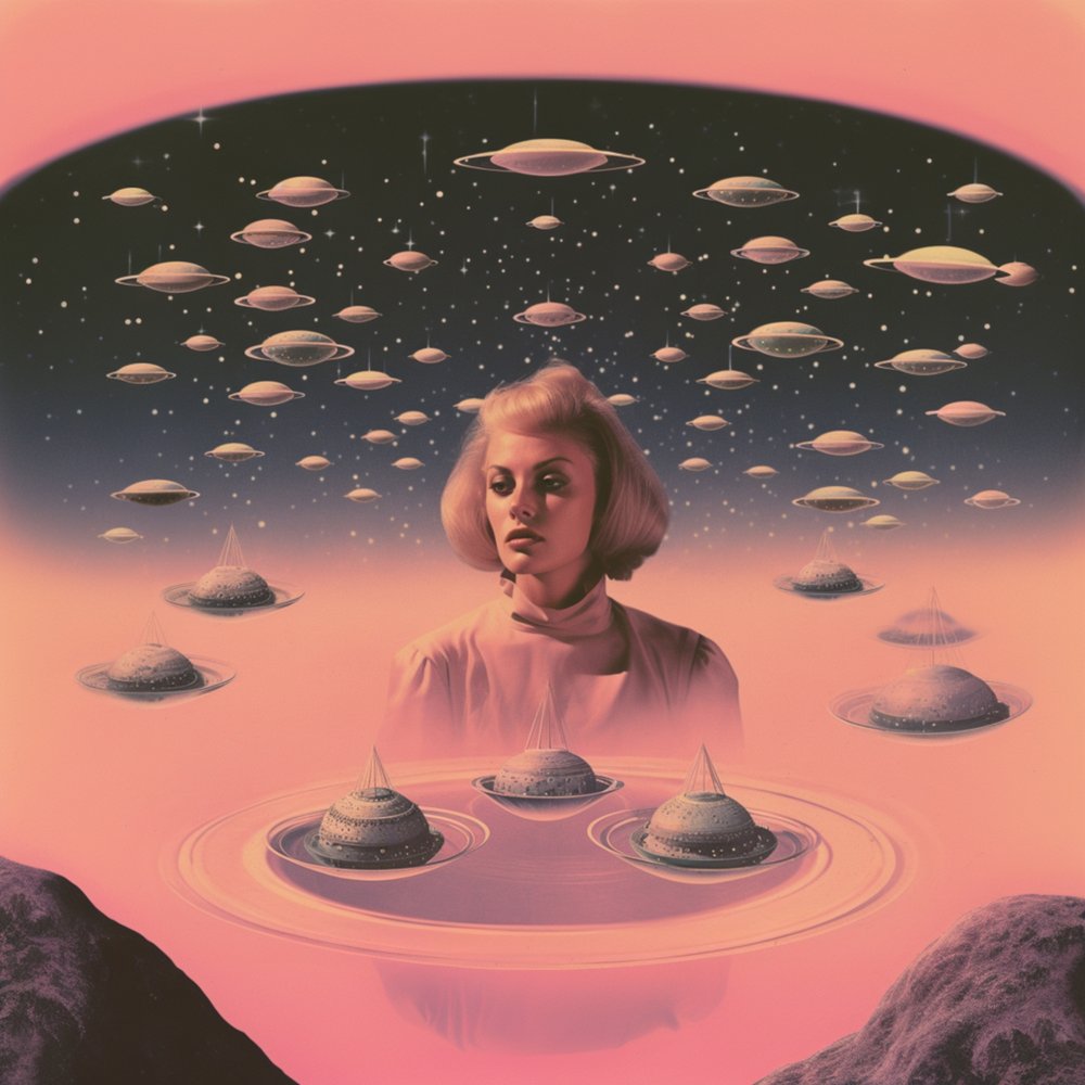 Retro Space Woman by Samantha Hearn