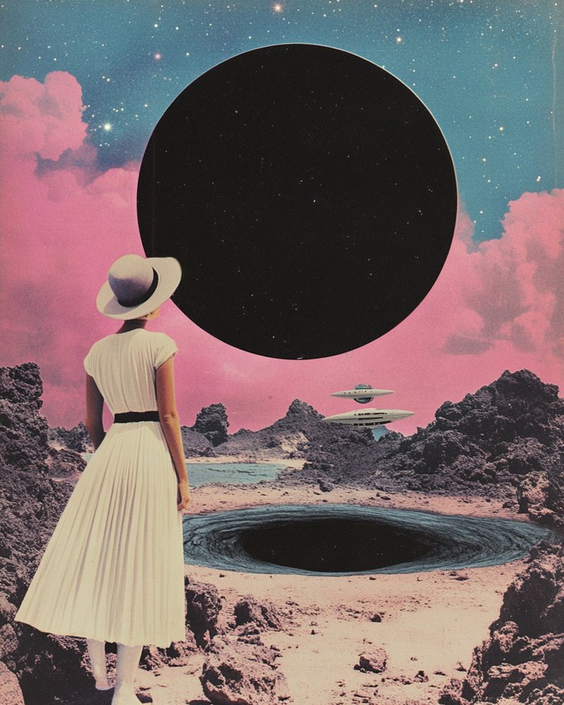 Woman Watches Cosmic Horizon by Samantha Hearn