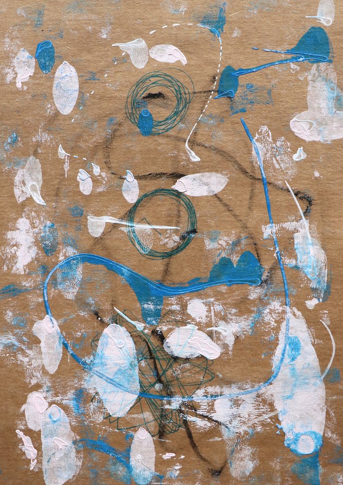 Abstract Blue Movement by Santhosh ch