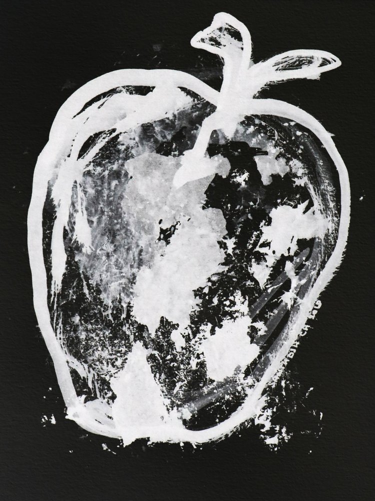 Abstract White Apple by Santhosh ch