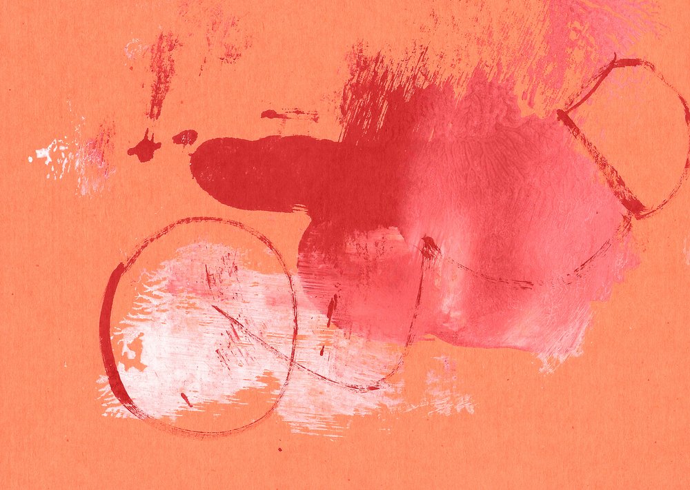 Bold Red Orange Shapes by Santhosh ch