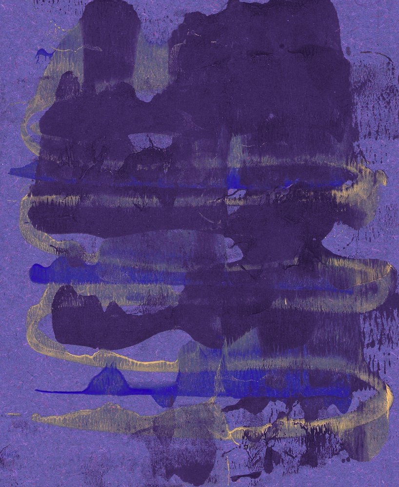 Deep Violet Abstract by Santhosh ch
