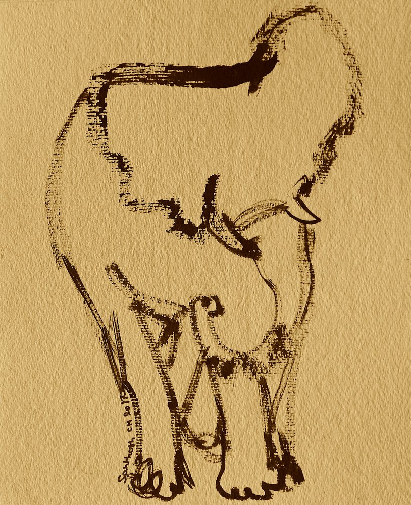 Gentle Elephant Ink by Santhosh ch