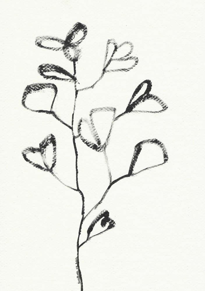 Organic Leaf Drawing by Santhosh ch