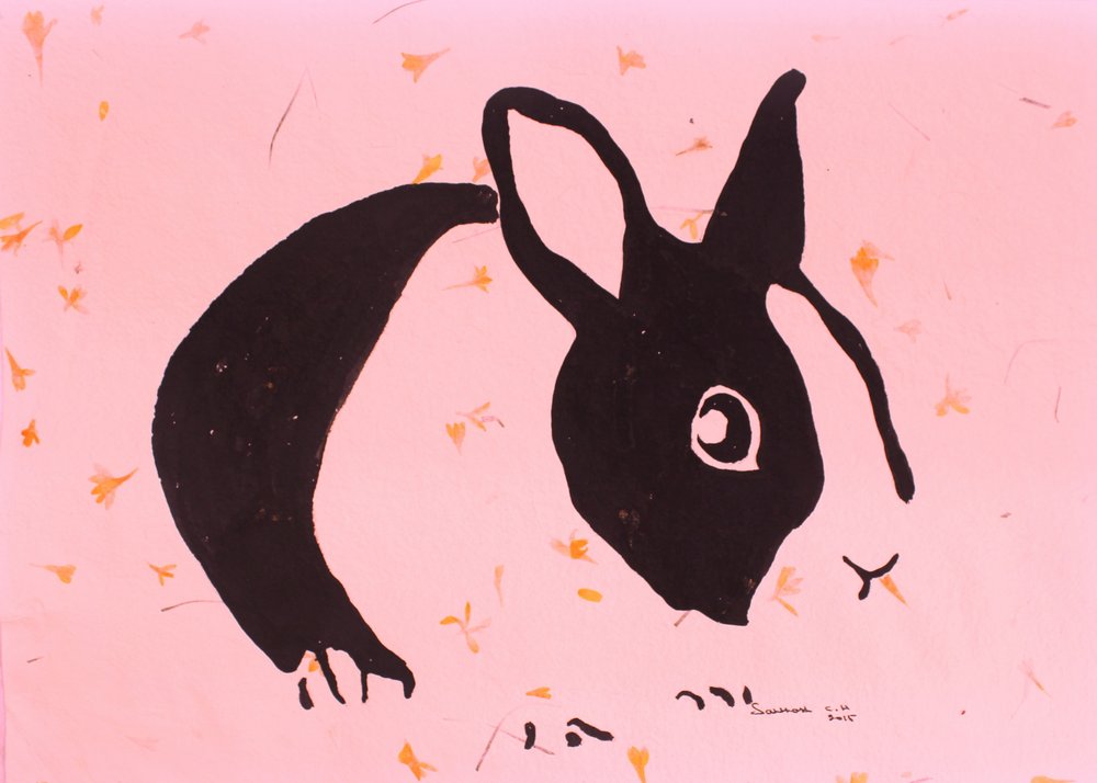 Pink Bunny Whimsy by Santhosh ch