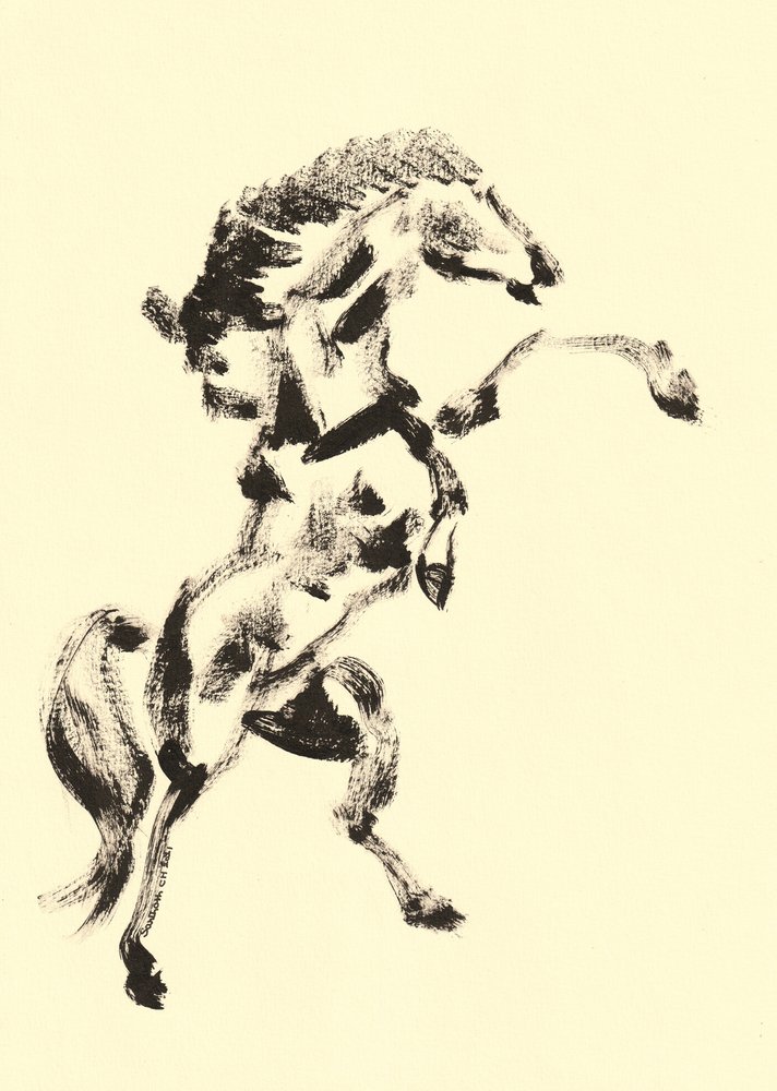 Powerful Rearing Horse by Santhosh ch