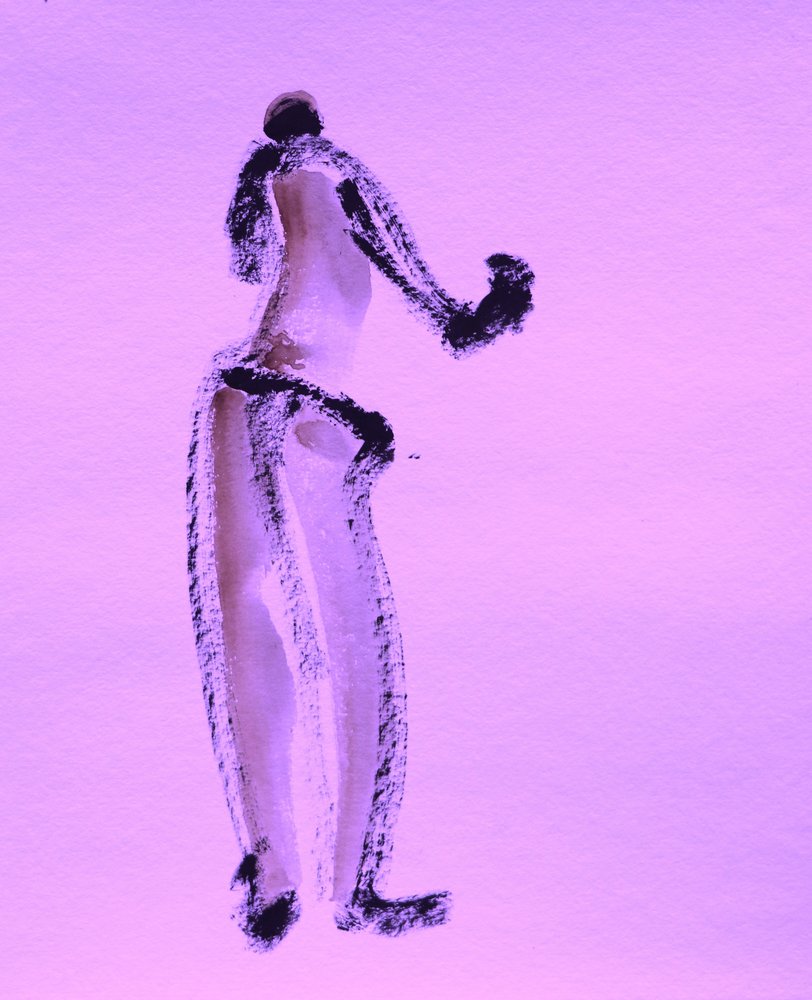 Purple Gesture Figure by Santhosh ch