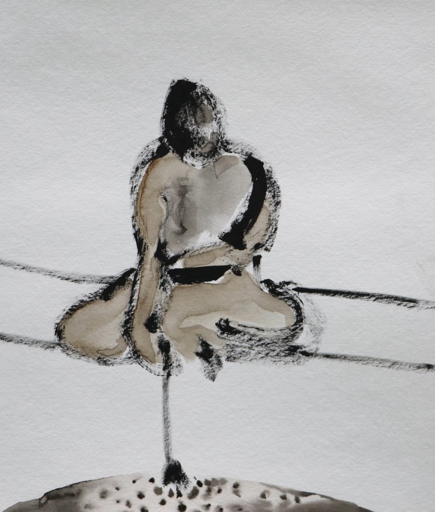 Samurai Meditation Sketch by Santhosh ch